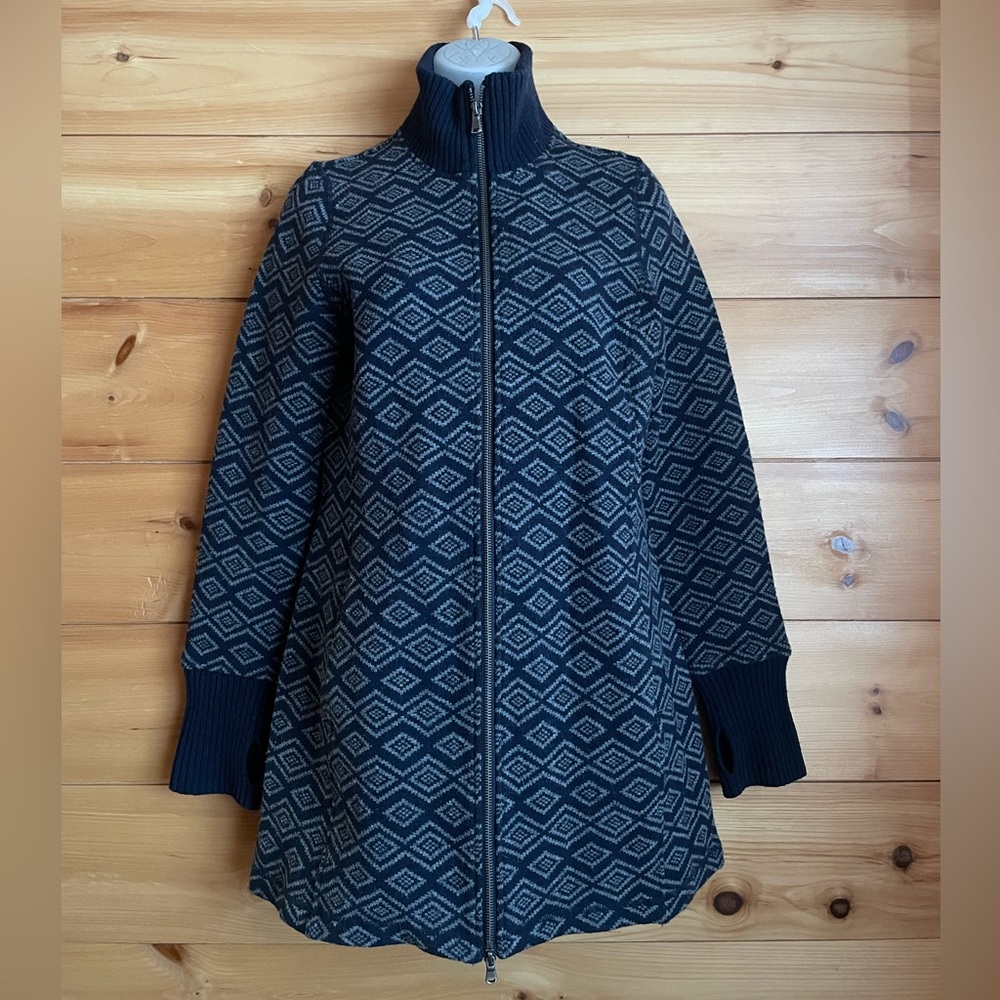 Long Pattern Zip Jacket - image 1